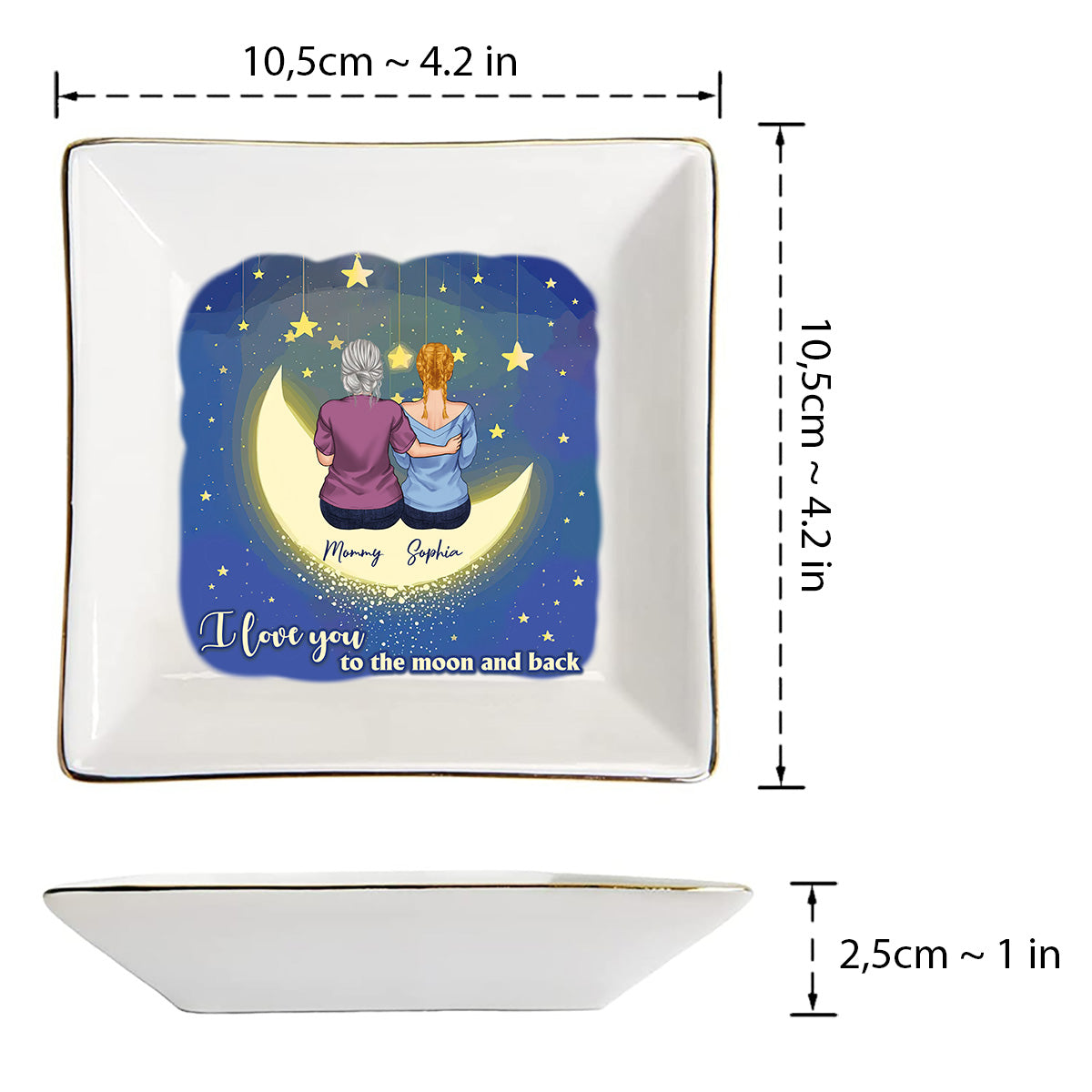 Je t'aime - Porte-bijoux personnalisé pour la fête des mères