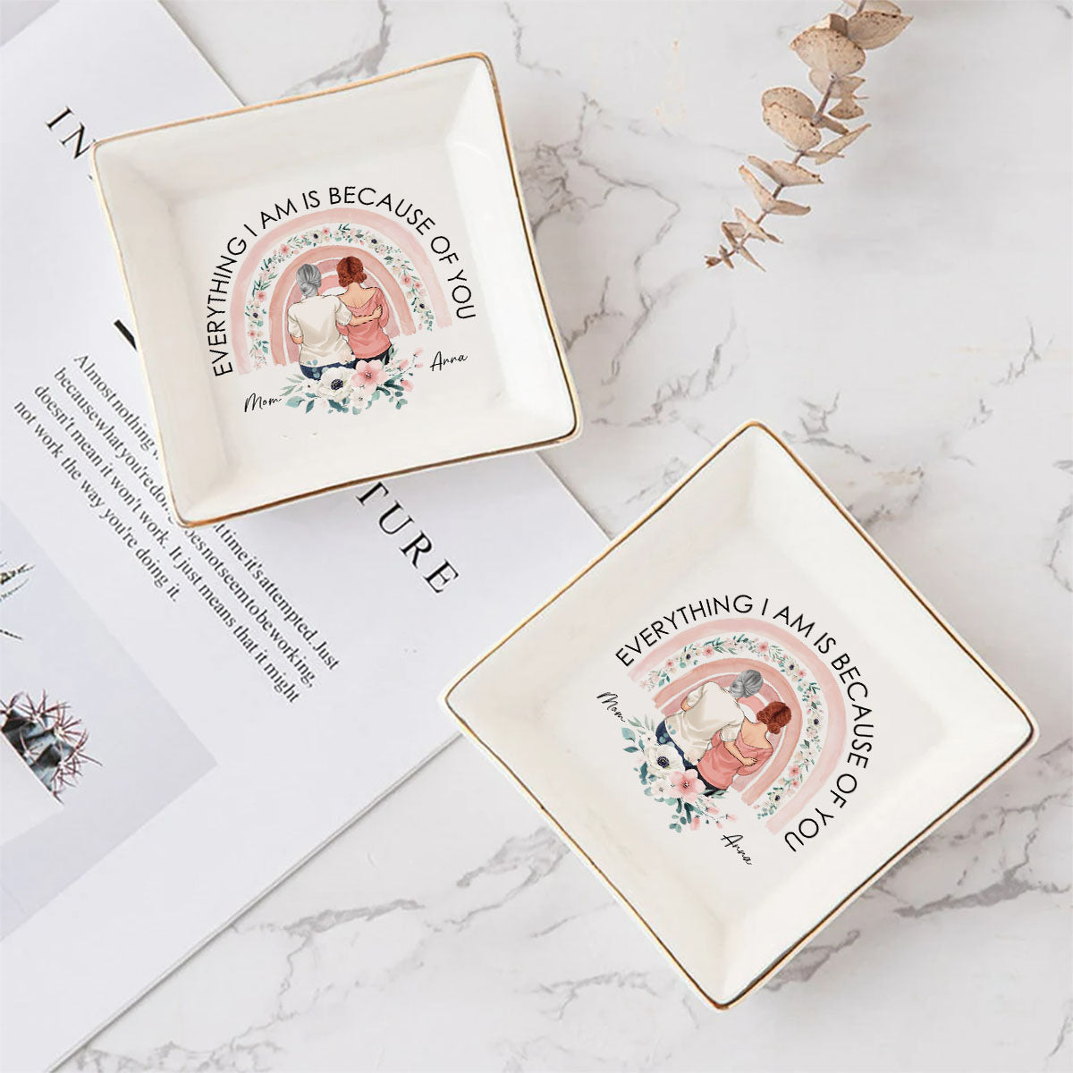 Souviens-toi que je t'aime, maman - Cadeau pour maman, grand-mère, tante, sœur - Porte-bijoux personnalisé