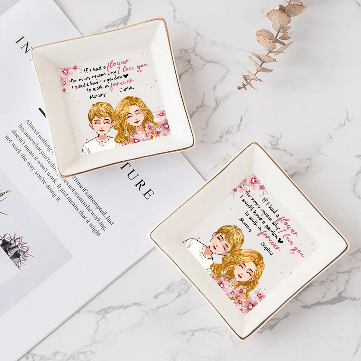 If I Have A Flower - Personalized Mother's Day Mother Jewelry Dish