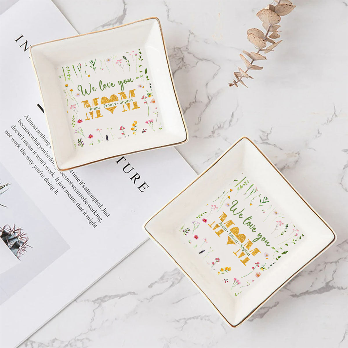 On t'aime maman - Porte-bijoux personnalisé pour la fête des mères