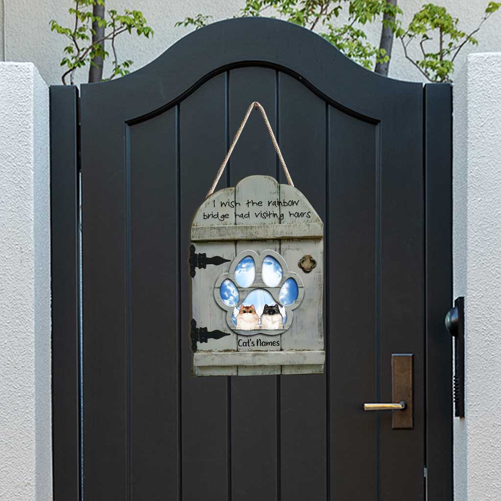 Je t'aimerai toujours - Panneau en bois personnalisé avec un chat