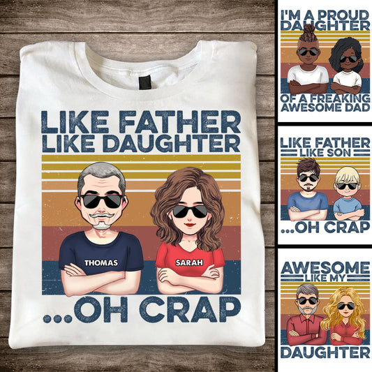 Like Father Like Son - Gift for dad, dad - Personalized T-shirt And Hoodie