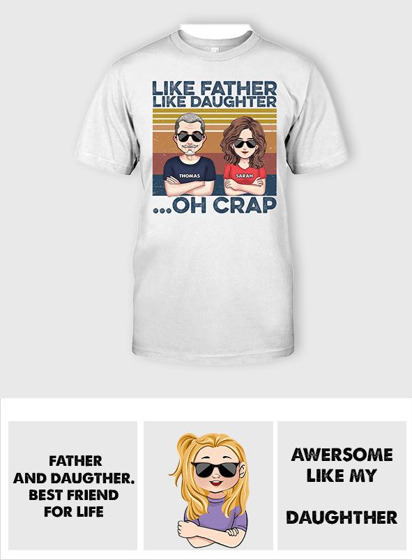 Like Father Like Son - Gift for dad, dad - Personalized T-shirt And Hoodie