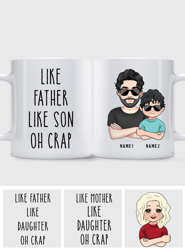 Tel père, tel fils - Cadeau pour papa, papa, fils - Mug personnalisé