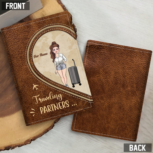 Partenaires de voyage pour la vie - Porte-passeport de voyage personnalisé