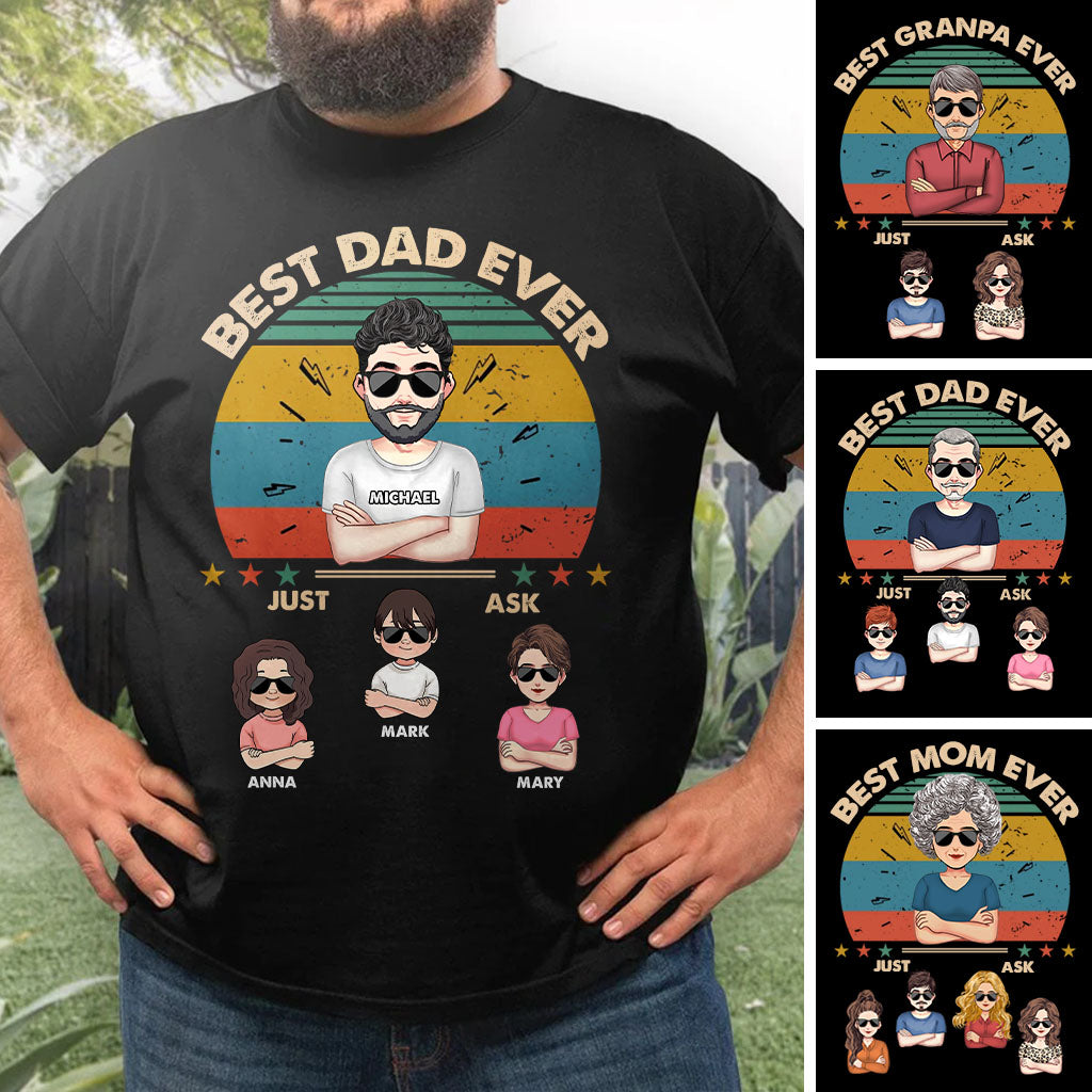 Meilleur papa du monde - Cadeau pour papa, maman, grand-père, grand-mère - T-shirt et sweat à capuche personnalisés