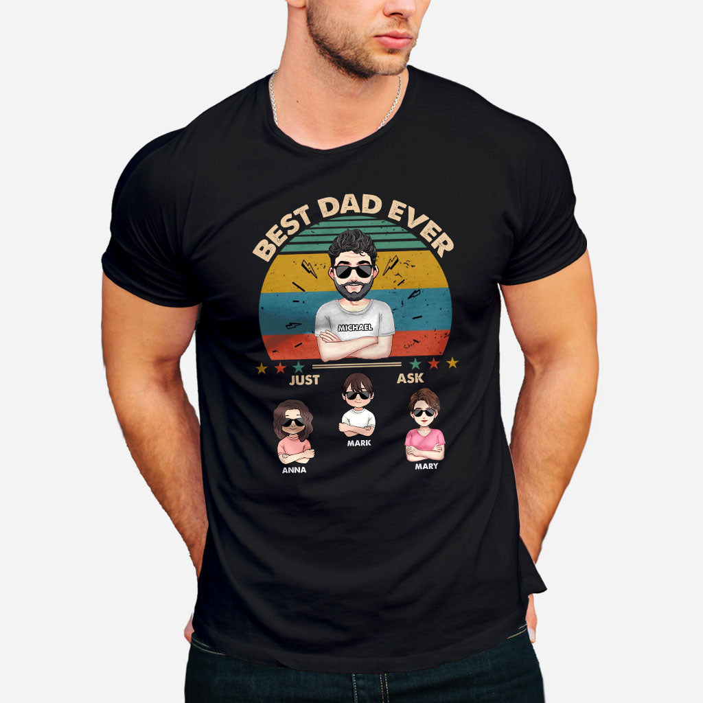Meilleur papa du monde - Cadeau pour papa, maman, grand-père, grand-mère - T-shirt et sweat à capuche personnalisés