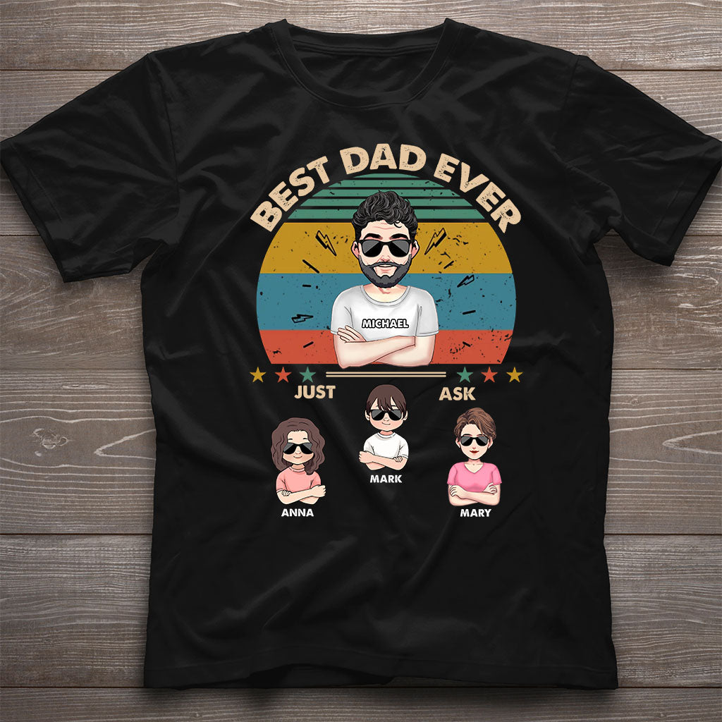 Meilleur papa du monde - Cadeau pour papa, maman, grand-père, grand-mère - T-shirt et sweat à capuche personnalisés