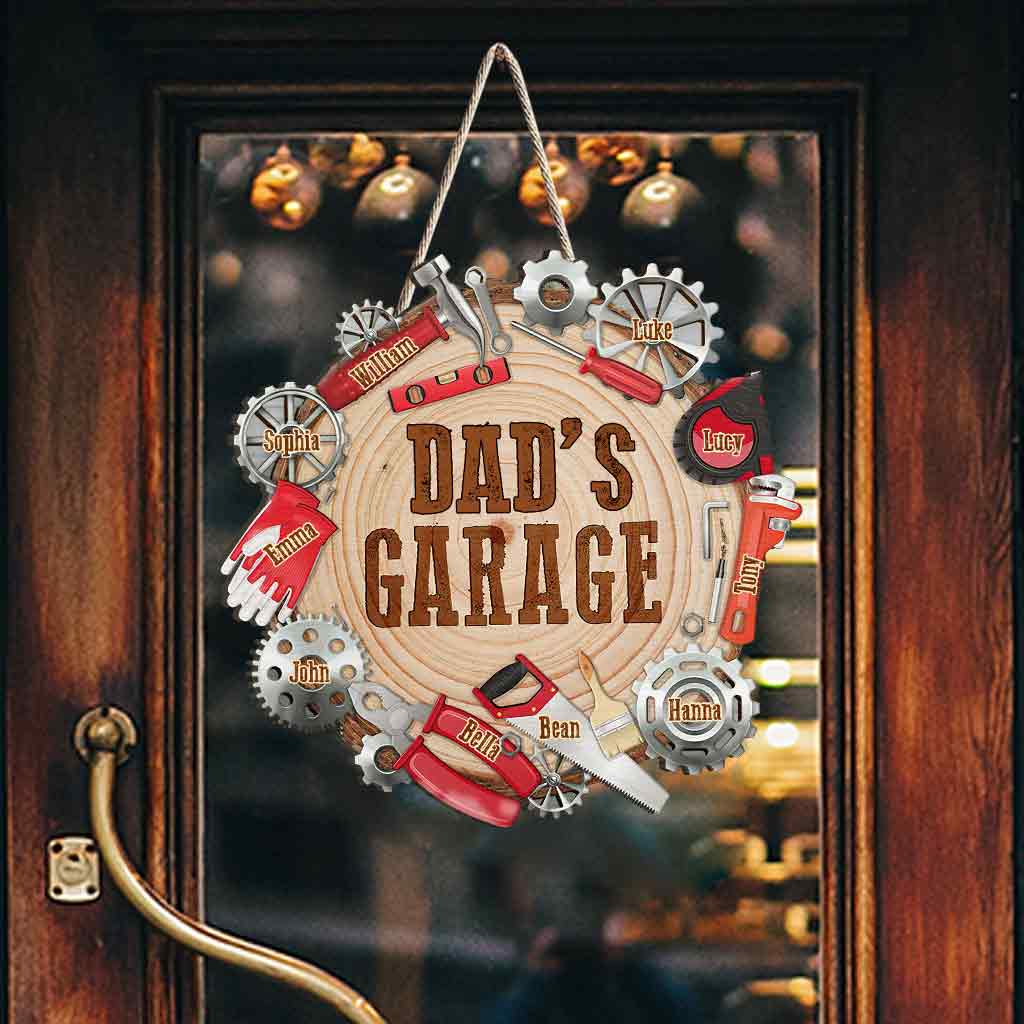 Dad's Garage - Personalized Father Wood Sign