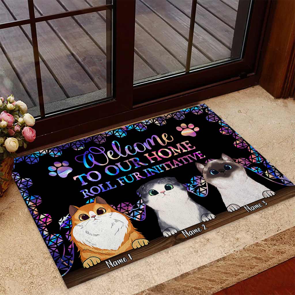 Welcome Home - Personalized Cat Doormat