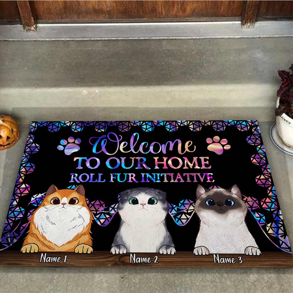 Welcome Home - Personalized Cat Doormat