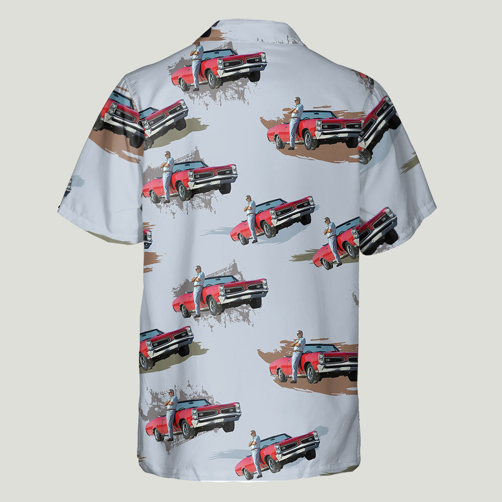 Photo de muscle car insérée - Chemise hawaïenne personnalisée avec photo de muscle car