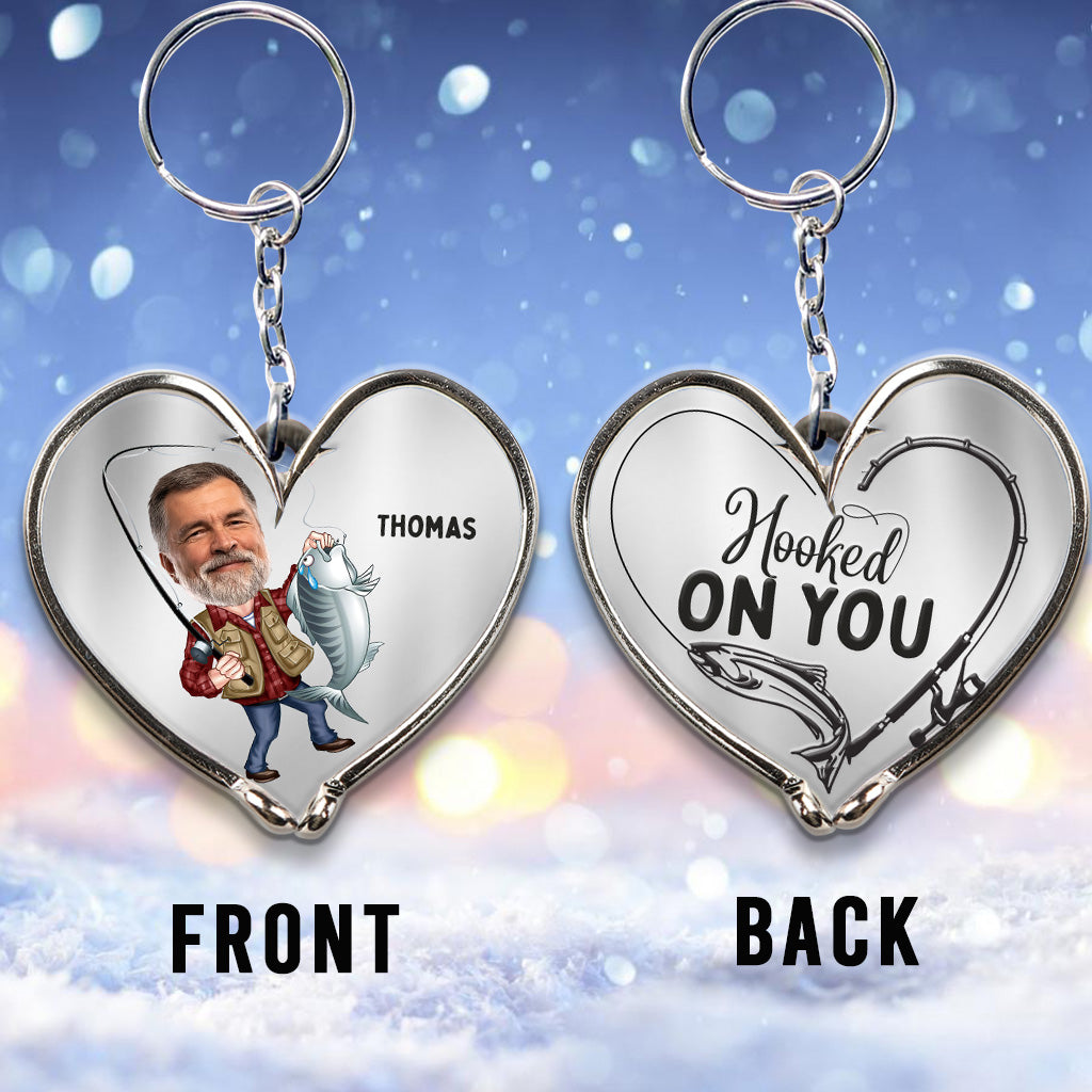 Je suis accro à toi - Porte-clés de pêche personnalisé