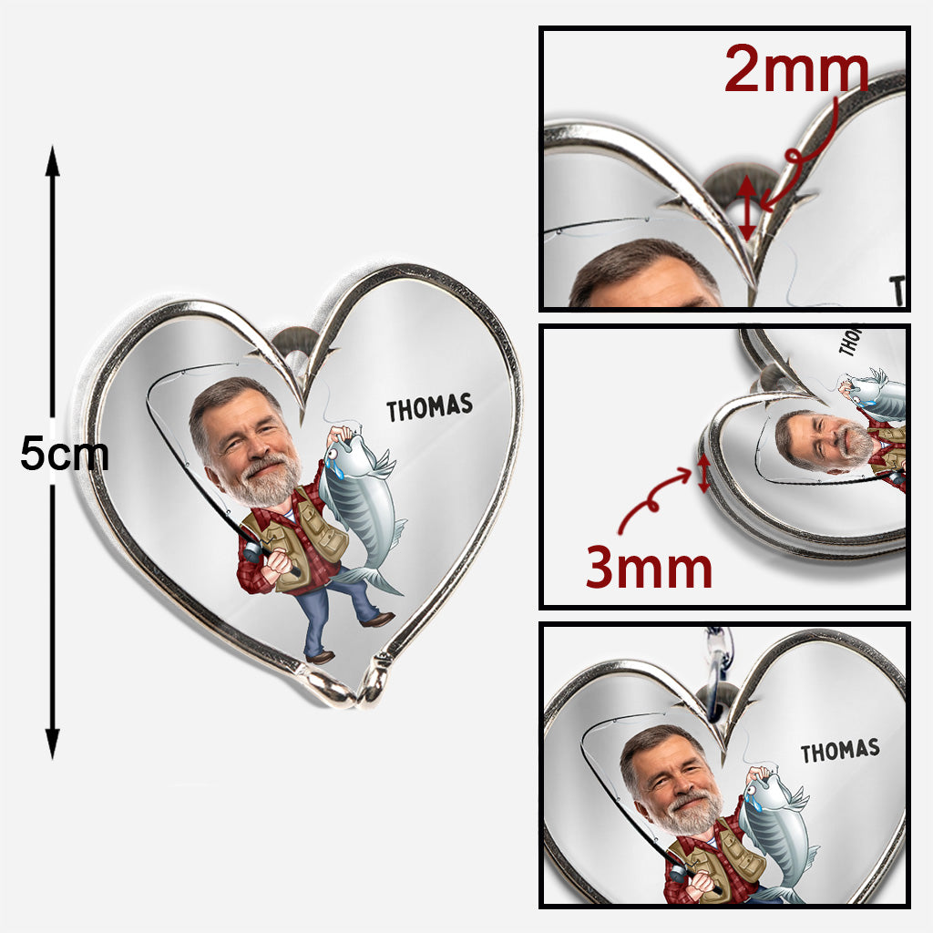 Je suis accro à toi - Porte-clés de pêche personnalisé