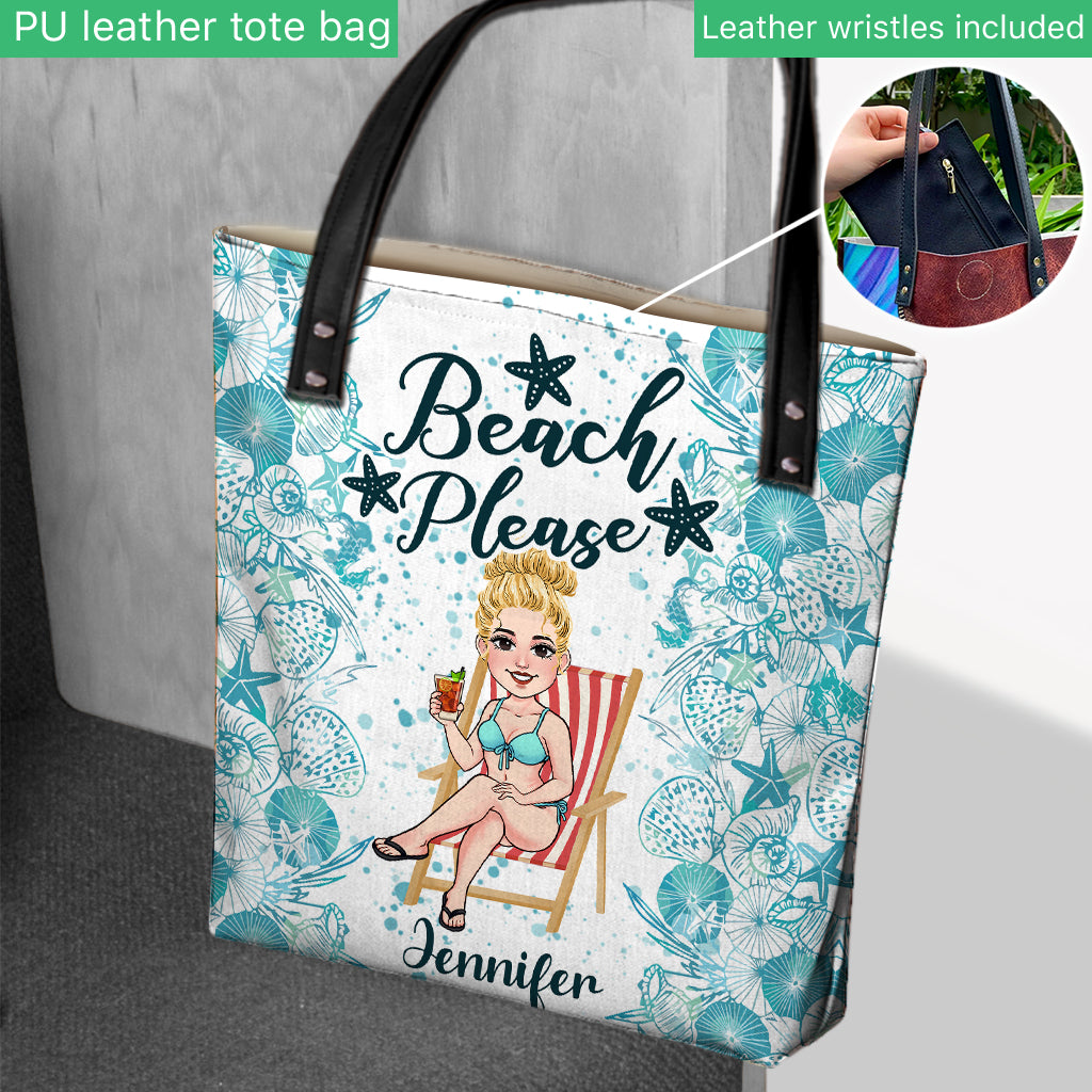 Plage, s'il vous plaît ! - Sac fourre-tout personnalisé pour amoureux de la mer