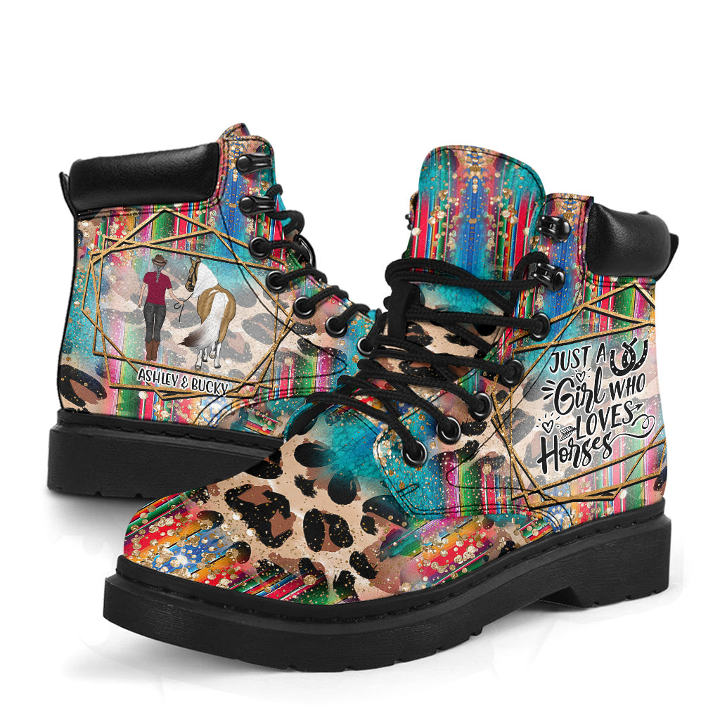 scl1 - Juste une fille qui aime les chevaux - Bottes d'équitation personnalisées toutes saisons