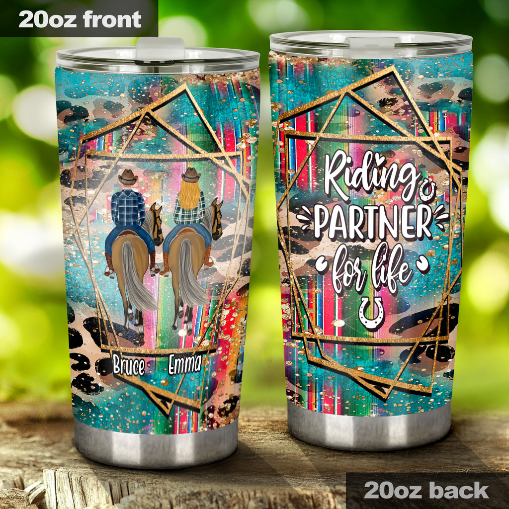 Partenaire d'équitation pour la vie - Gobelet personnalisé pour chevaux