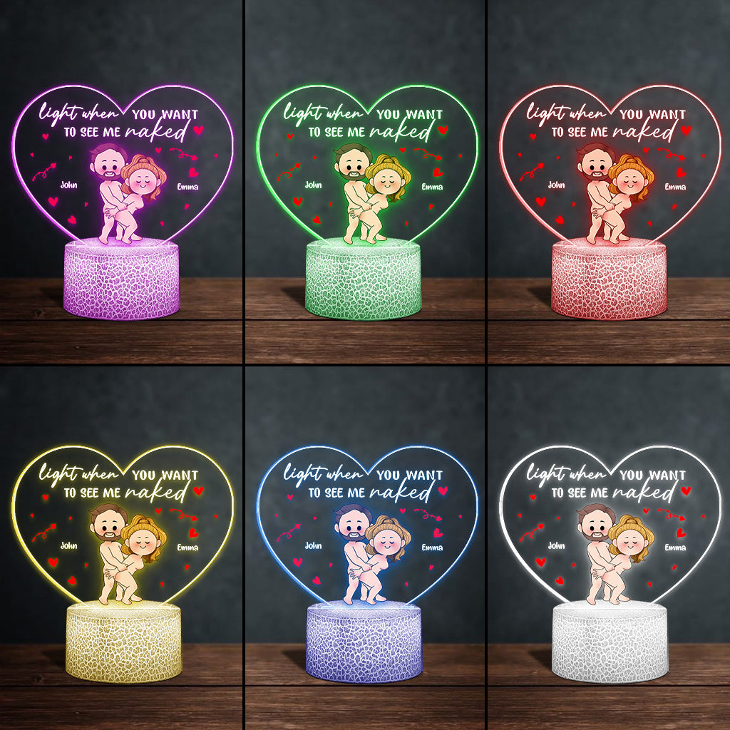 Allumez ceci - Plaque lumineuse personnalisée en forme de couple