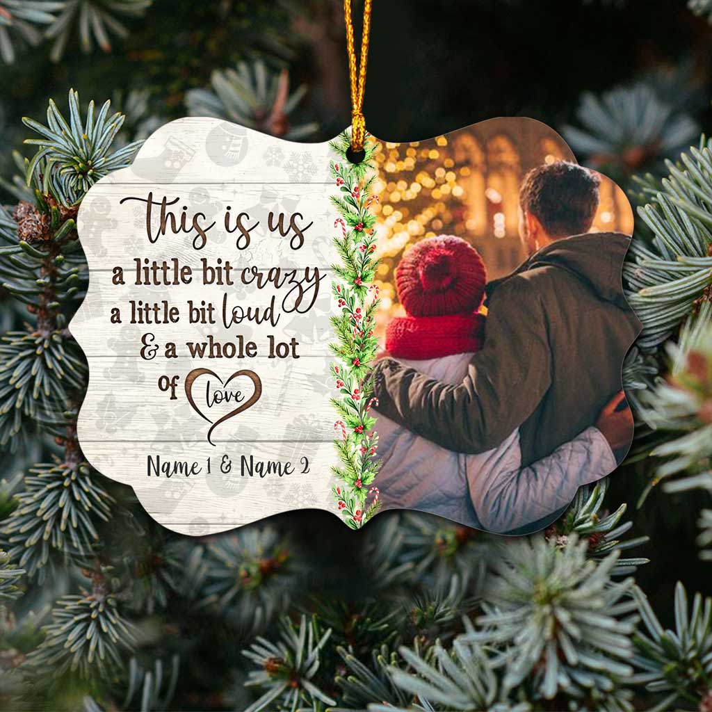 This Is Us - Personalized Christmas Couple Ornament (Printed On Both Sides)