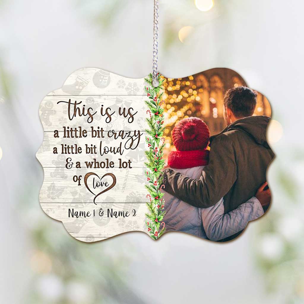 This Is Us - Personalized Christmas Couple Ornament (Printed On Both Sides)
