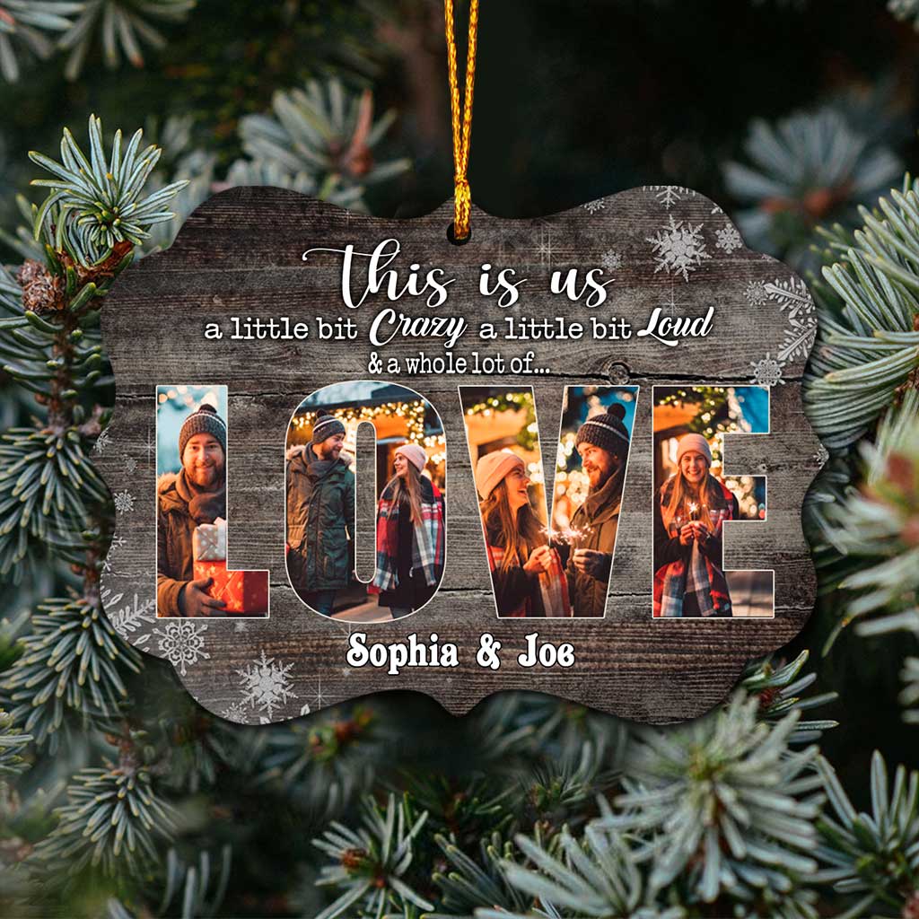 This Is Us Snowy - Ornement de Noël personnalisé pour couple (Impression recto verso)