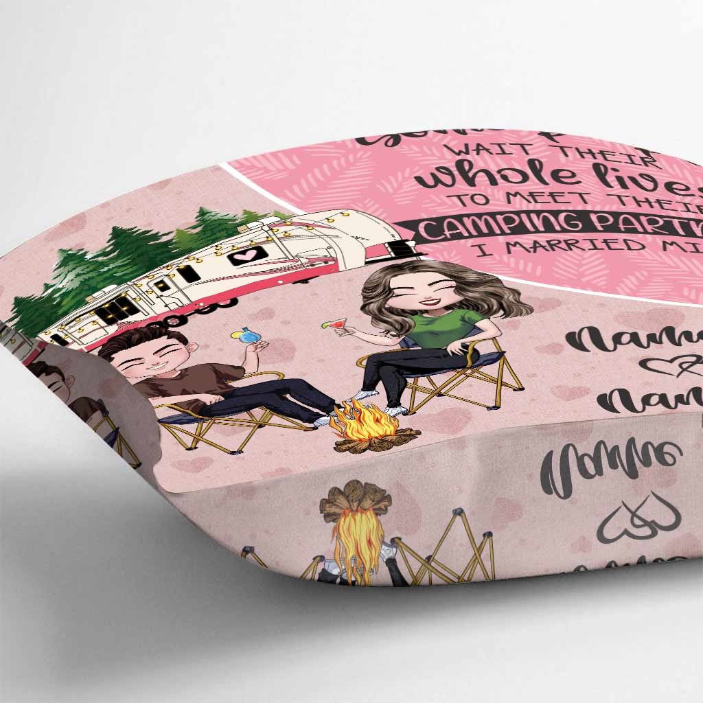 Some People Wait Their Whole Lives Camping Couple - Personalized Throw Pillow