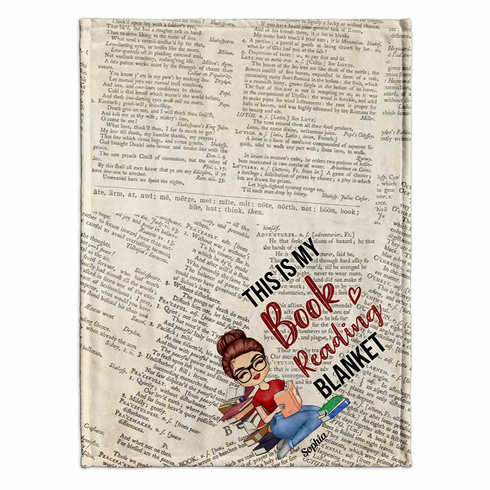 This Is My Book Reading Blanket - Personalized Book Blanket
