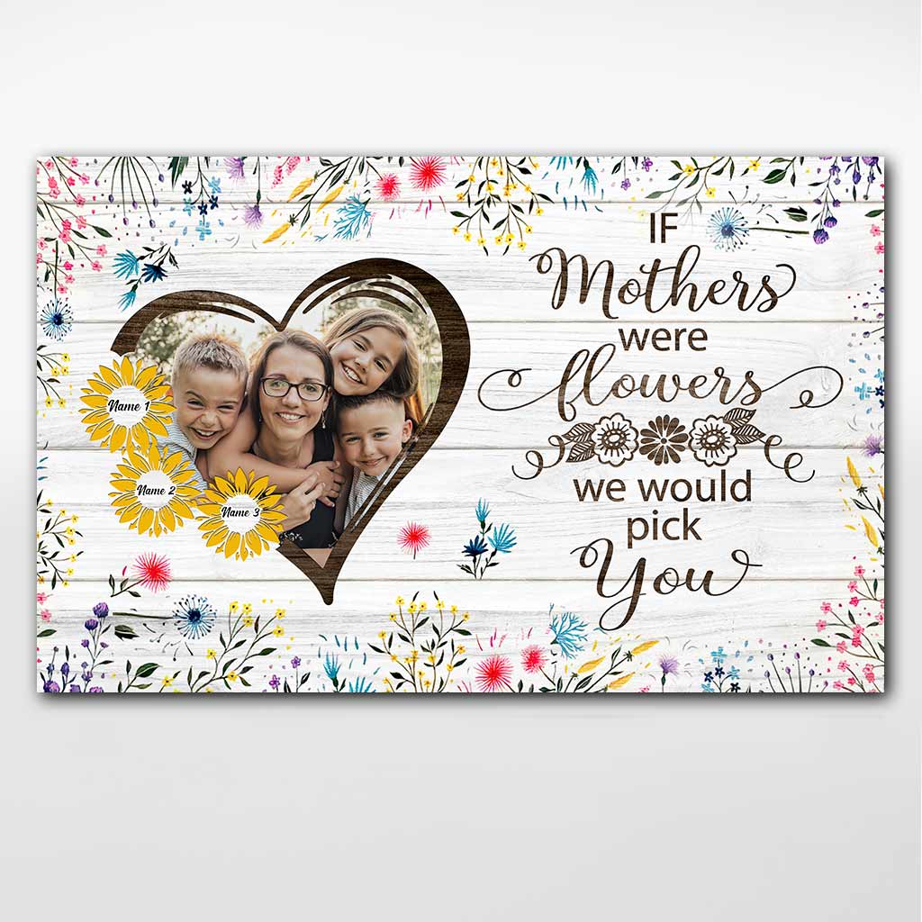 Si les mamans étaient des fleurs - Toile et affiche personnalisées pour maman