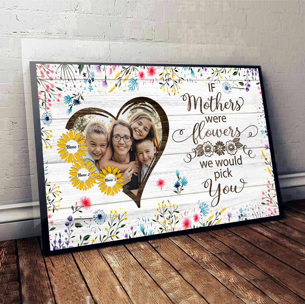 Si les mamans étaient des fleurs - Toile et affiche personnalisées pour maman