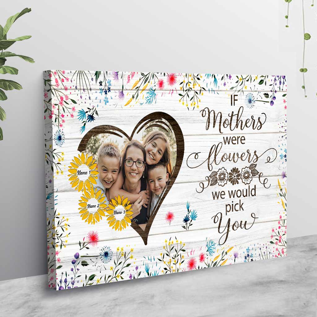 Si les mamans étaient des fleurs - Toile et affiche personnalisées pour maman