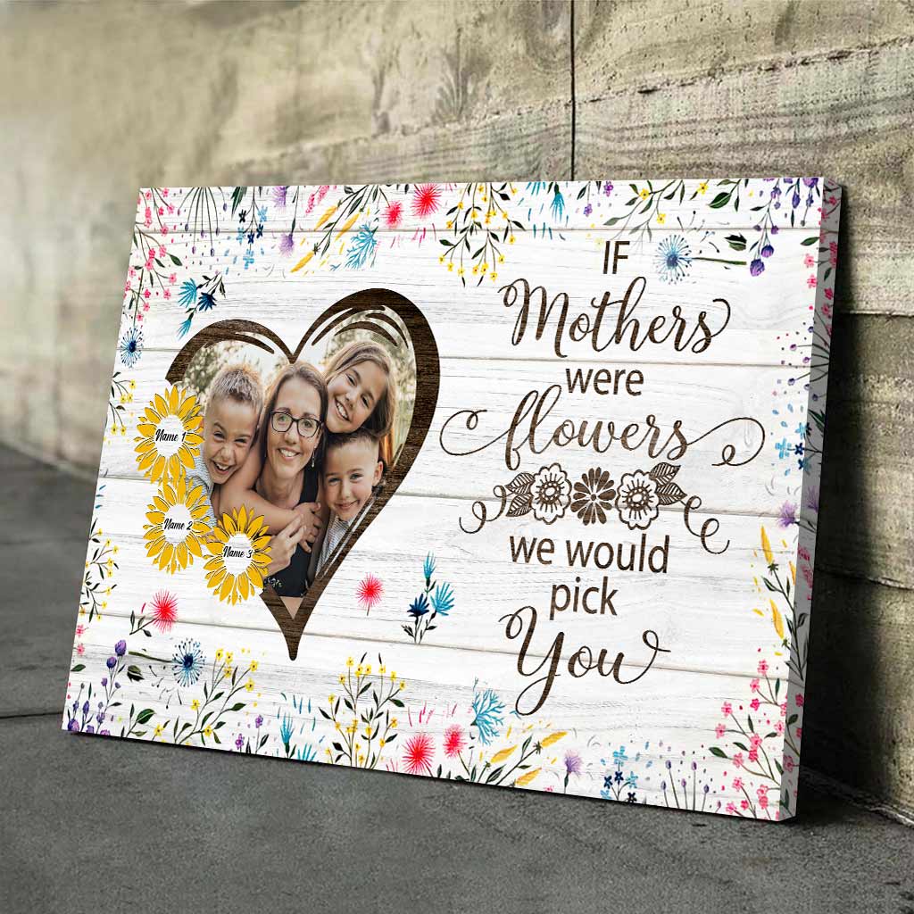 Si les mamans étaient des fleurs - Toile et affiche personnalisées pour maman
