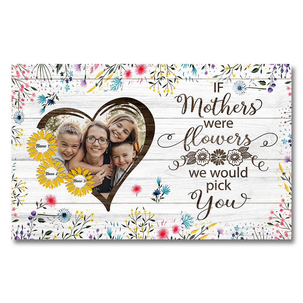 Si les mamans étaient des fleurs - Toile et affiche personnalisées pour maman