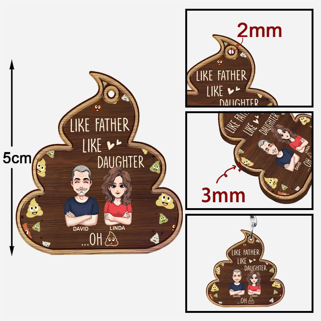 Telle mère, telle fille - Porte-clés personnalisé pour papa