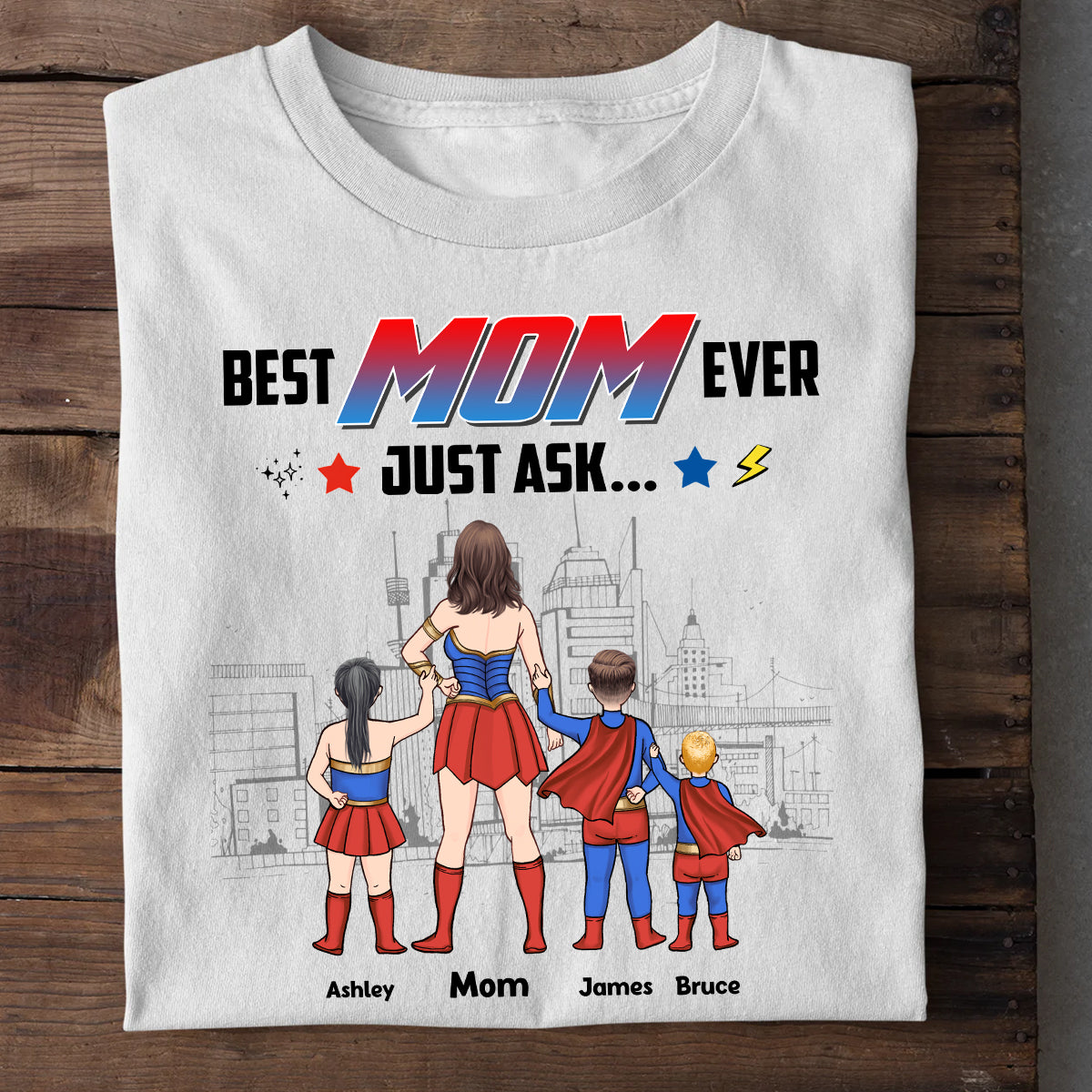 Supermaman - T-shirt et sweat à capuche personnalisés pour maman