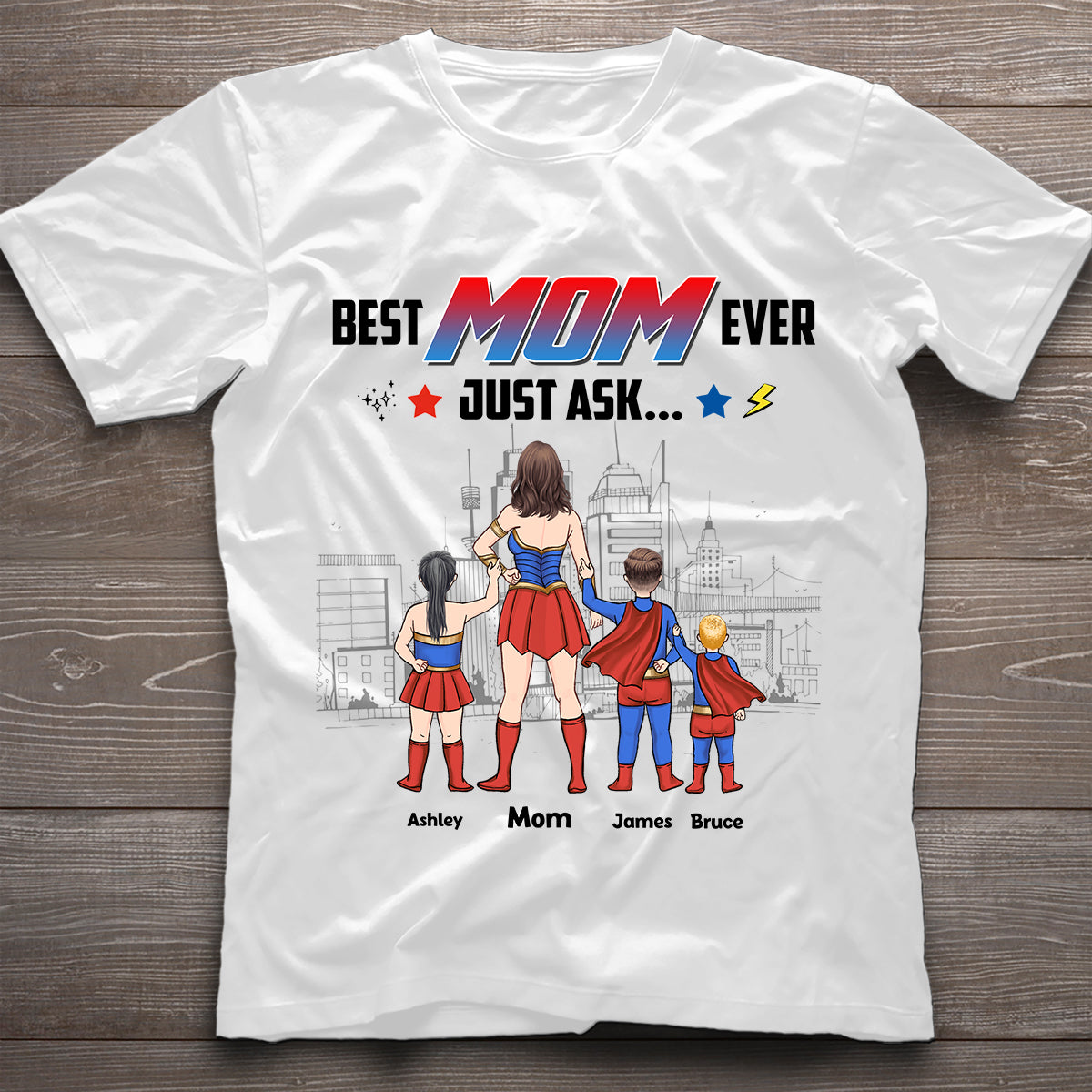 Supermaman - T-shirt et sweat à capuche personnalisés pour maman