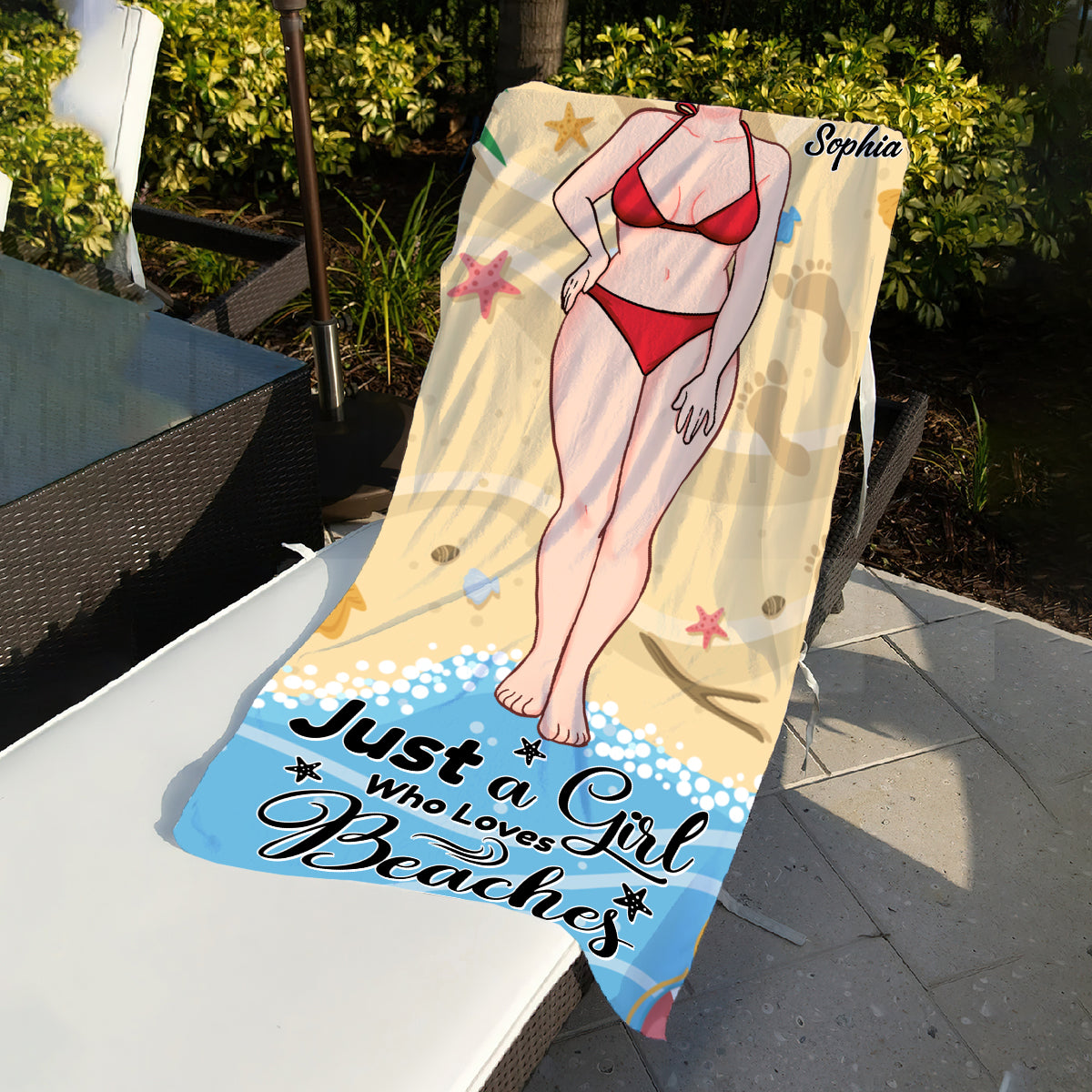 Salty Lil' Beach - Cadeau pour les amoureux de la mer : serviette de plage personnalisée pour une amie, une sœur, une petite amie, une épouse ou une maman. Idéale pour une amie, une sœur, une petite amie, une épouse ou une maman.