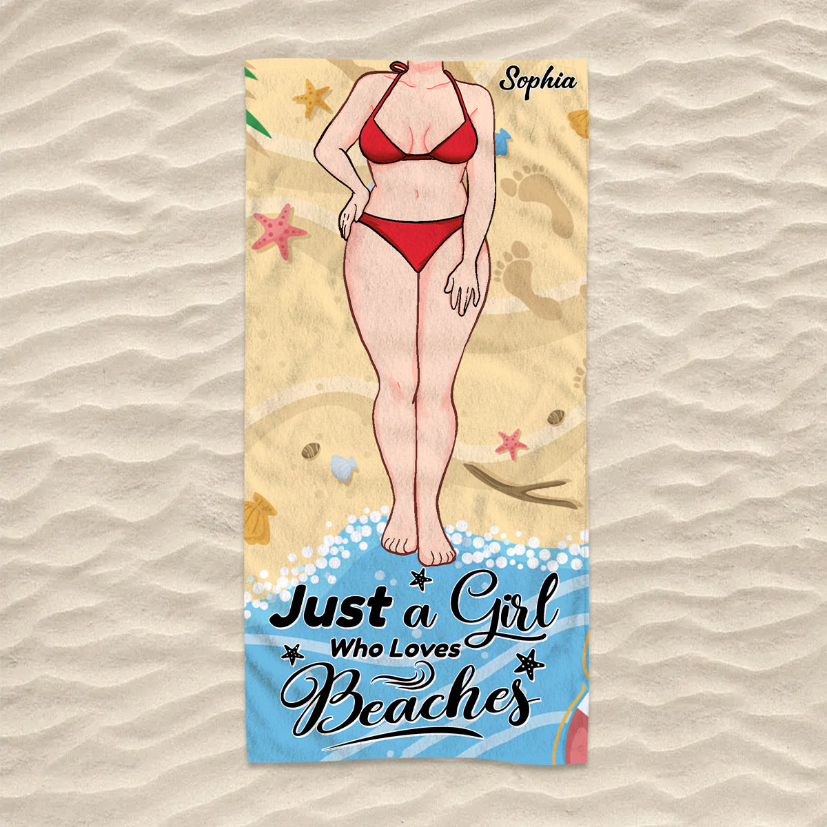 Salty Lil' Beach - Cadeau pour les amoureux de la mer : serviette de plage personnalisée pour une amie, une sœur, une petite amie, une épouse ou une maman. Idéale pour une amie, une sœur, une petite amie, une épouse ou une maman.