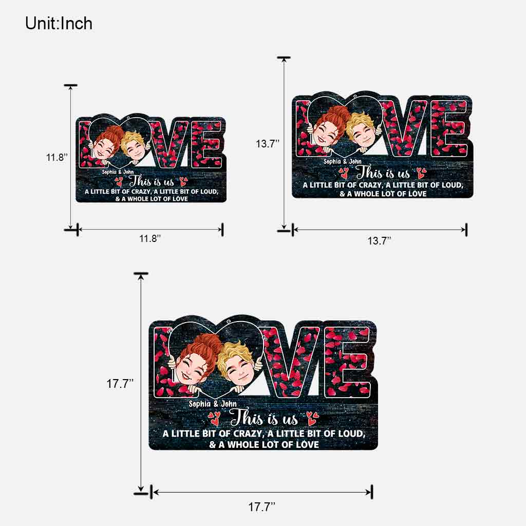 C'est nous - Panneau en bois personnalisé pour couple