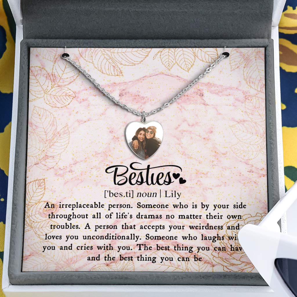 Une personne irremplaçable - Collier pendentif cœur personnalisé pour meilleure amie