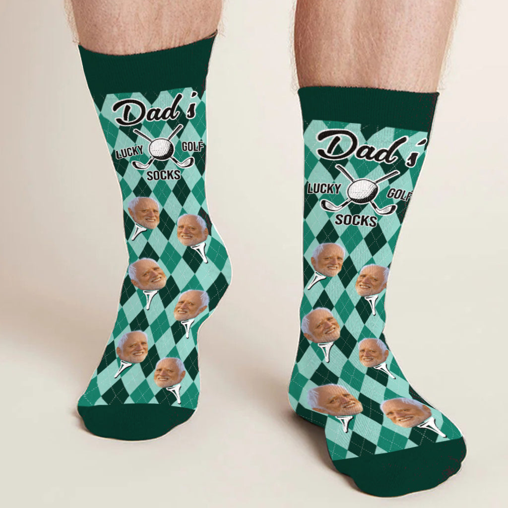 Dad's Lucky Golf Socks - Personalized Golf Socks