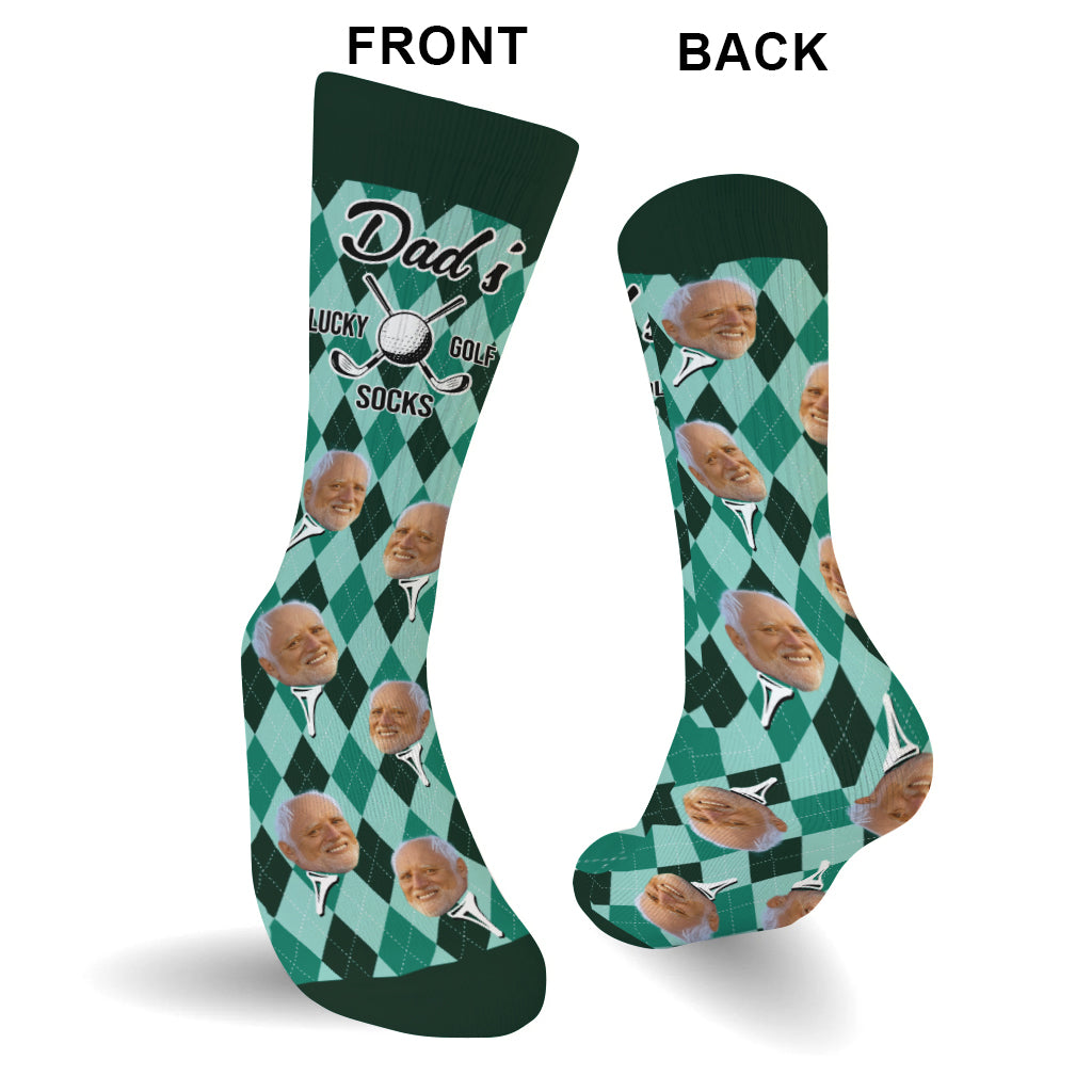 Dad's Lucky Golf Socks - Personalized Golf Socks