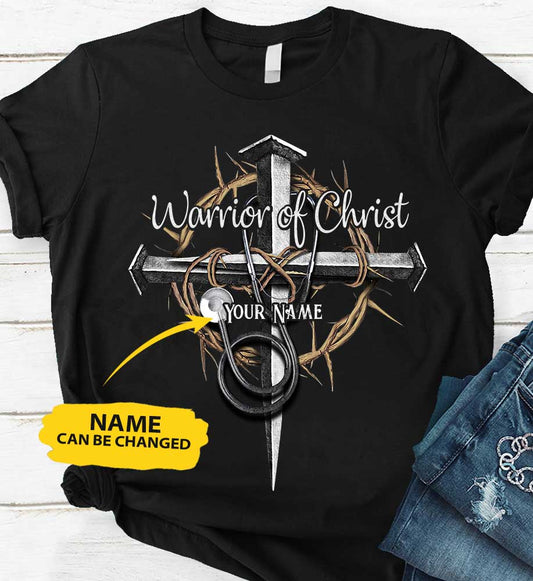 Guerrière du Christ - T-shirt et sweat à capuche personnalisés pour infirmières