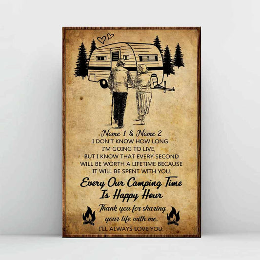 Thank You For Sharing Your Life - Camping Personalized Poster