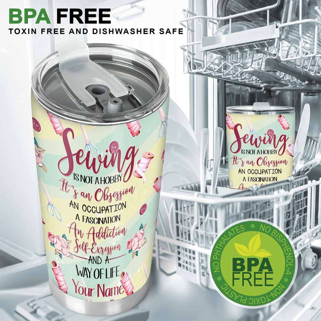 La couture n'est pas un passe-temps. Gobelet personnalisé