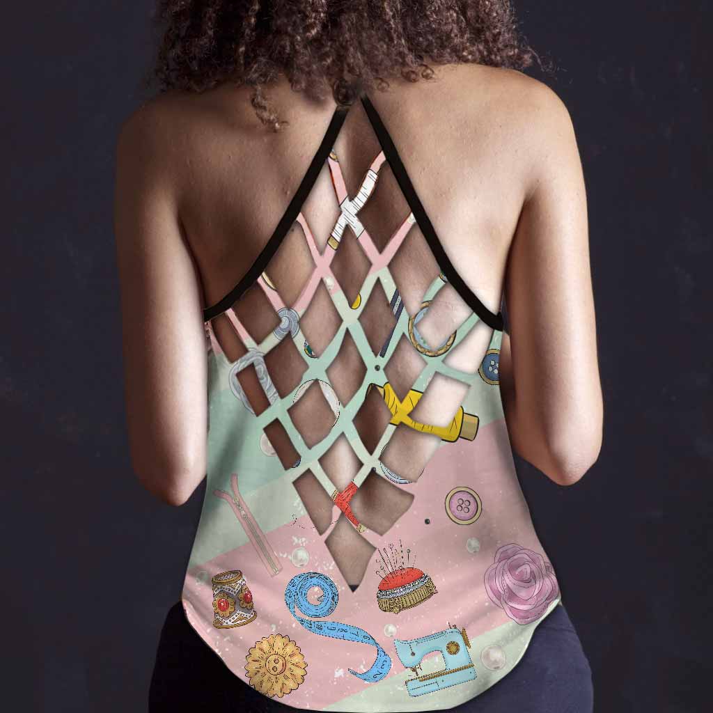 Je ne thésaurise pas les tissus - Débardeur à coudre croisé