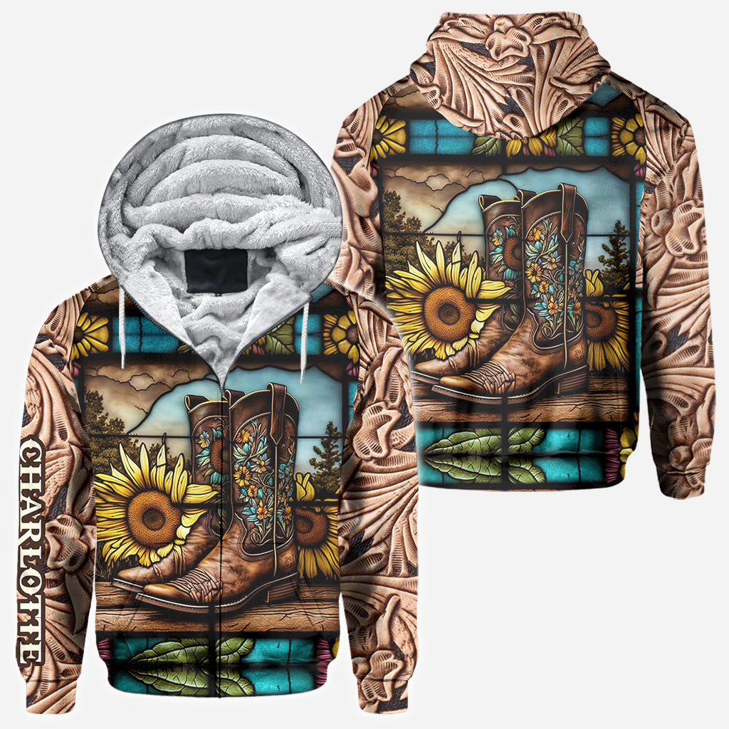 Bottes de campagne vintage pour les amoureux des chevaux - T-shirt personnalisé avec motif de cheval