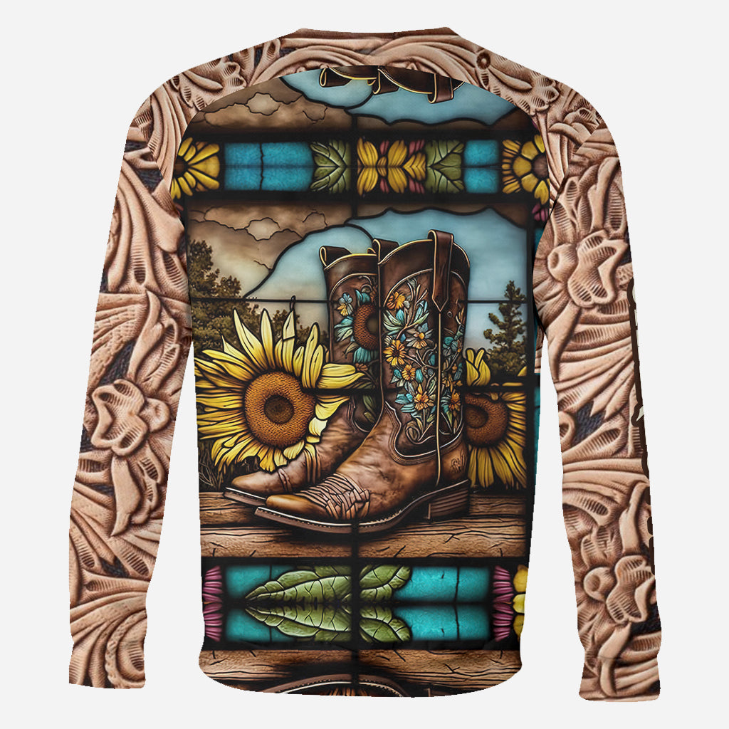 Bottes de campagne vintage pour les amoureux des chevaux - T-shirt personnalisé avec motif de cheval