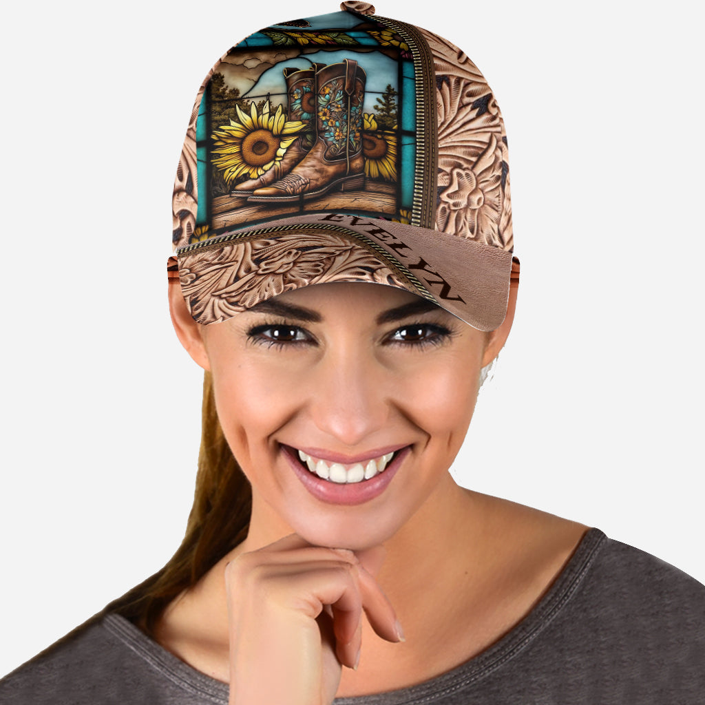 Bottes de campagne vintage pour les amoureux des chevaux - Casquette classique personnalisée avec motif cheval