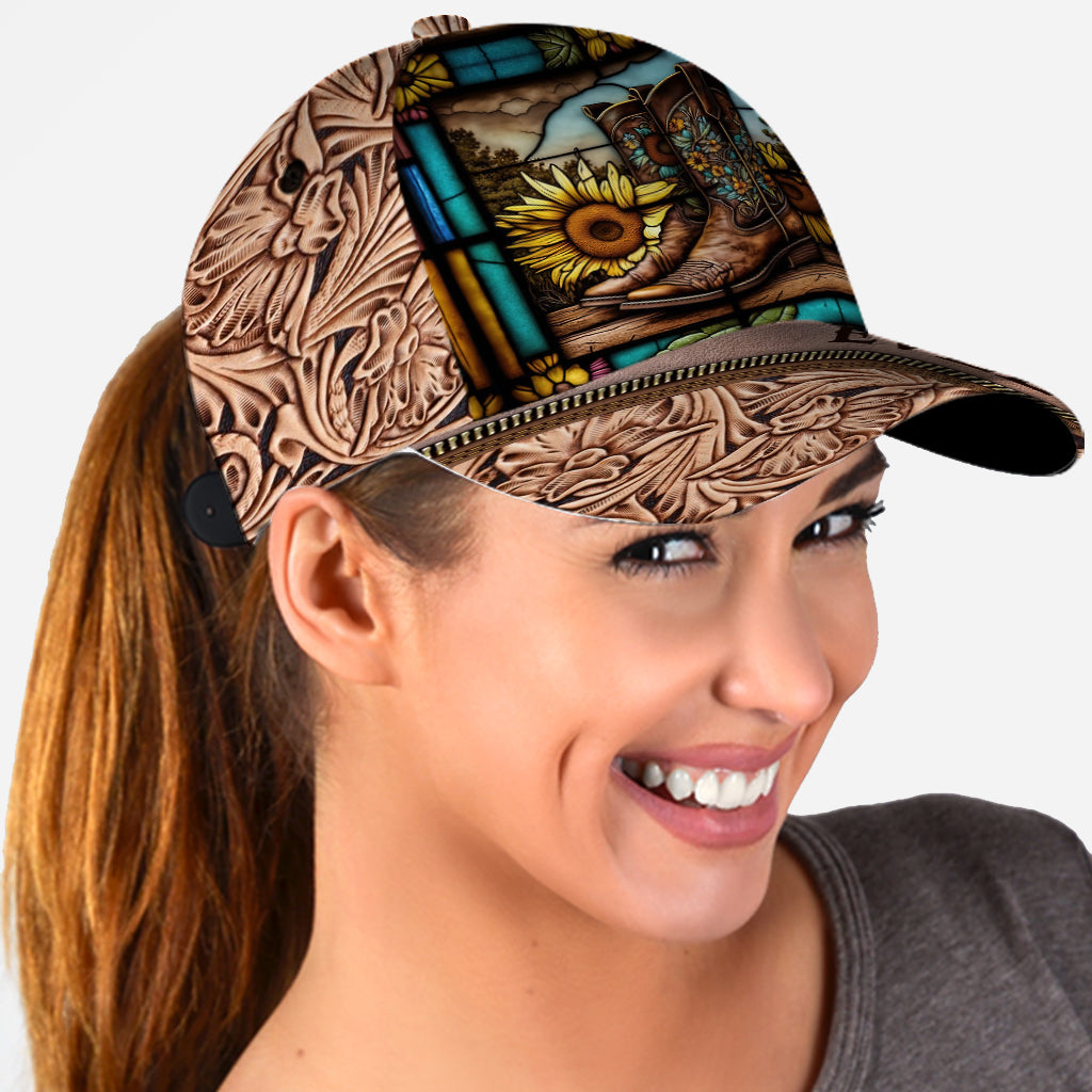 Bottes de campagne vintage pour les amoureux des chevaux - Casquette classique personnalisée avec motif cheval