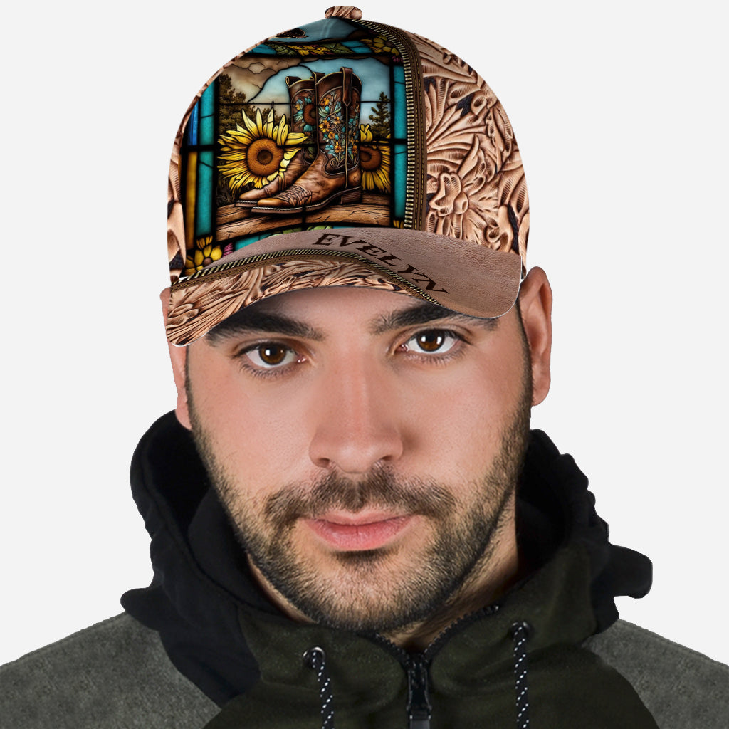 Bottes de campagne vintage pour les amoureux des chevaux - Casquette classique personnalisée avec motif cheval